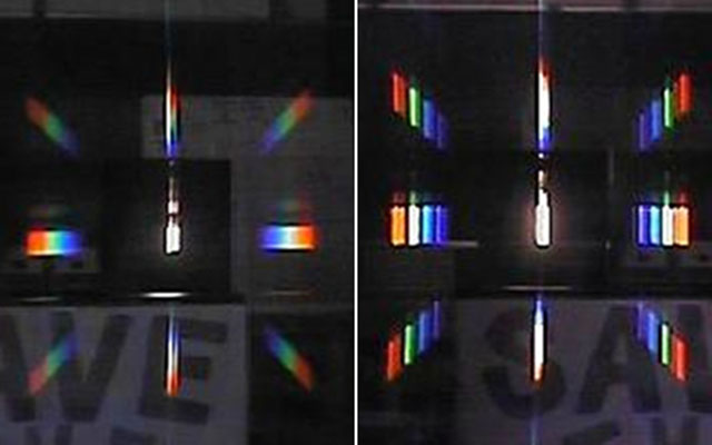 分光筒で電球のプリズムを観察のイメージ