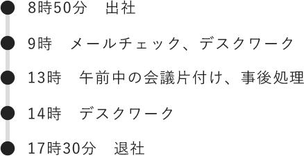 中山さん1日のスケジュール内容