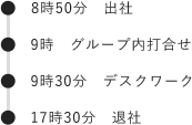 川渕さん1日のスケジュール内容