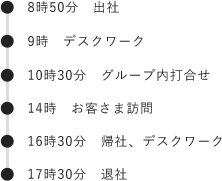 井上さん1日のスケジュール内容