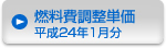 燃料費調整単価　平成24年１月分