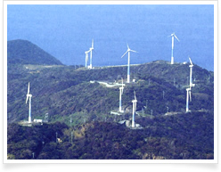風力発電所の写真
