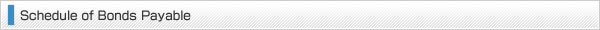 Schedule of Bonds Payable