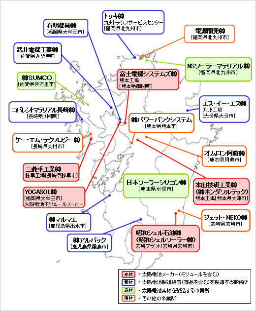 太陽光発電関連産業の集積状況