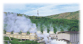 地熱発電所・風力発電所の写真