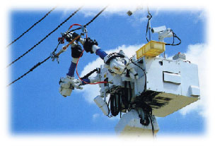 電線工事の写真