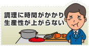 調理に時間がかかり生産性が上がらない