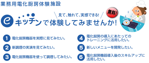 業務用電化厨房体験コーナー