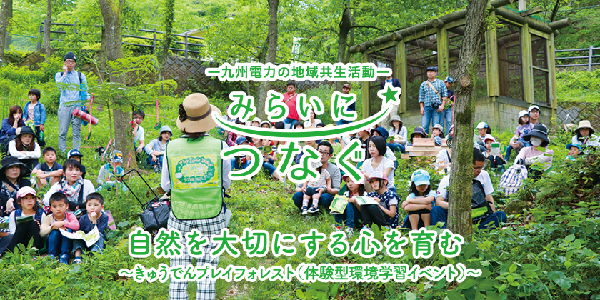 九州電力の地域共生活動 みらいにつなぐ 自然を大切にする心を育む きゅうでんプレイフォレスト（体験型環境学習イベント）