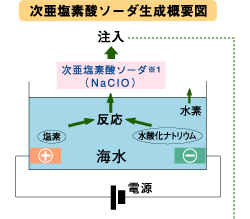 次亜塩素酸ソーダ生成概要図