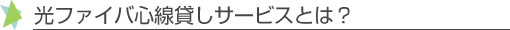 光ファイバ心線貸しサービスとは？