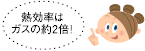 熱効率はガスの約２倍！