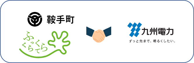 鞍手町と九州電力株式会社北九州支店との「持続可能なまちづくり連携協定」の締結のイメージ