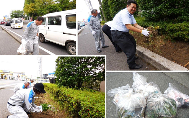 地域とともに、環境にやさしく。松橋二区清掃活動のイメージ