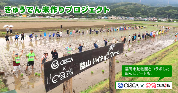 きゅうでん米作りプロジェクト：福岡市動物園とコラボした田んぼアートも！