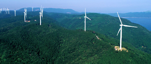 再生可能エネルギー開発（串間風力発電所）の写真