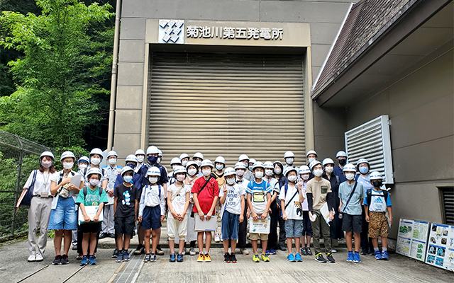 菊池川第五発電所見学の写真