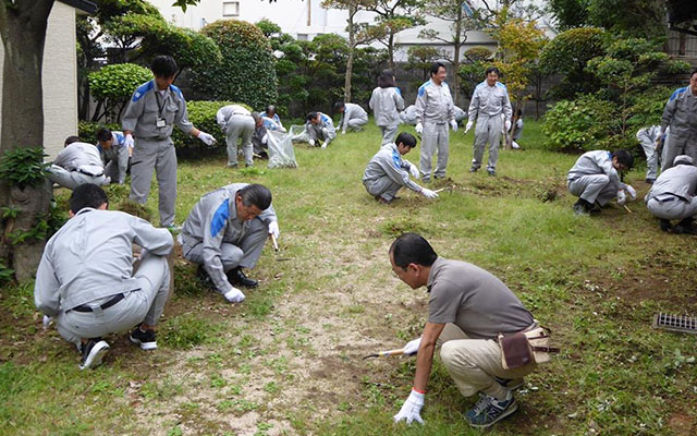 森鴎外旧居除草作業と電気配線の点検を行いましたのイメージ