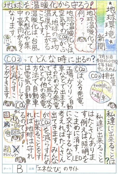 春日市立春日北小学校5年 中山 愛麗さん
