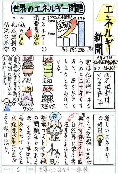 飯塚日新館中学校3年 大和 祐子さん