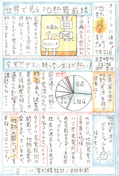 福岡市立高宮中学校2年 田中 杏治さん