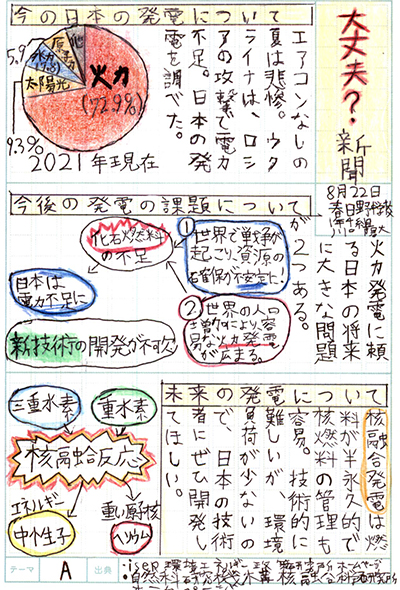 春日市立春日野中学校1年 川口 陽大さん