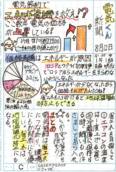 小竹町立小竹中学校1年 古森 咲名さん
