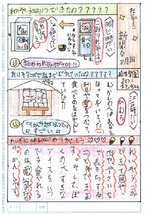 「れいぞうこ新聞」 「れいぞうこ新聞」