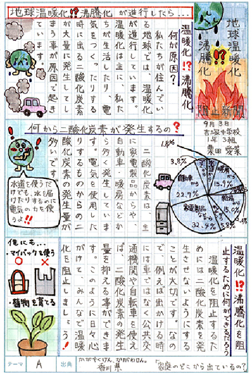 「地球温暖化！？沸騰化阻止新聞」