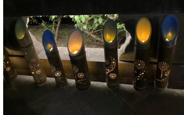 「竹灯りのつどい」に参加しました