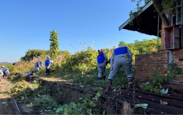 世界文化遺産 「三池炭鉱万田坑」 を清掃しました