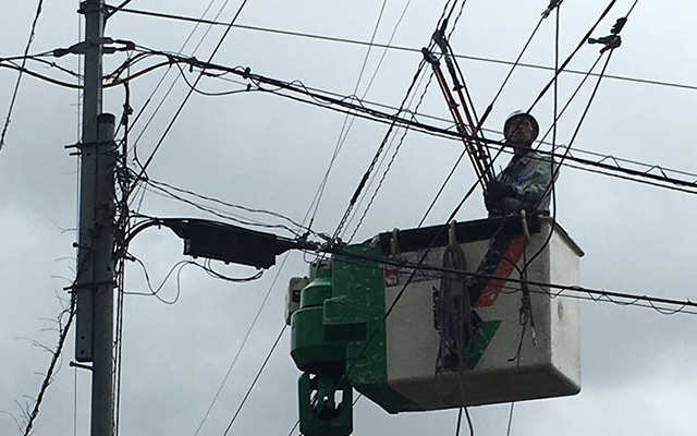 台風25号の影響により、停電が発生しています。のイメージ