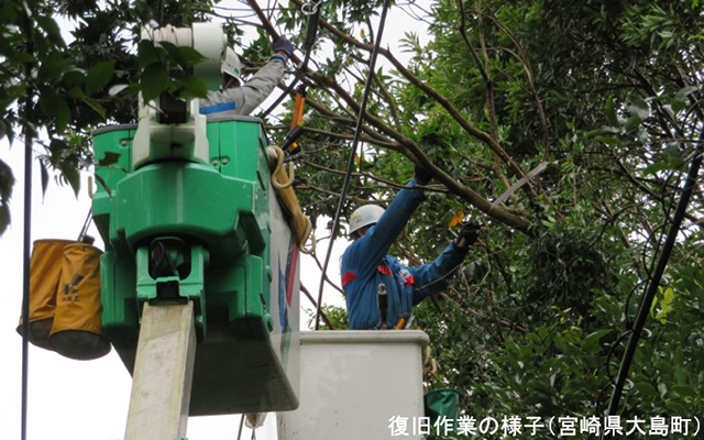 台風８号の影響により、停電が発生しています。のイメージ