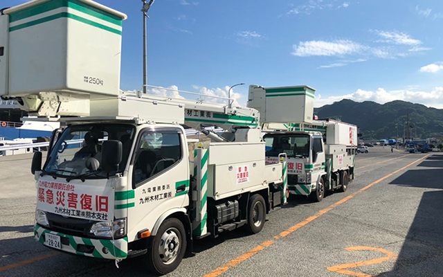 台風15号に伴う東京電力パワーグリッドへの応援派遣のイメージ