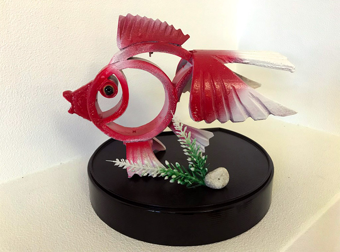 竹の金魚、木のふくろうづくり 200円