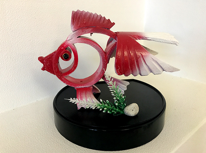 竹の金魚、木のふくろうづくり 200円