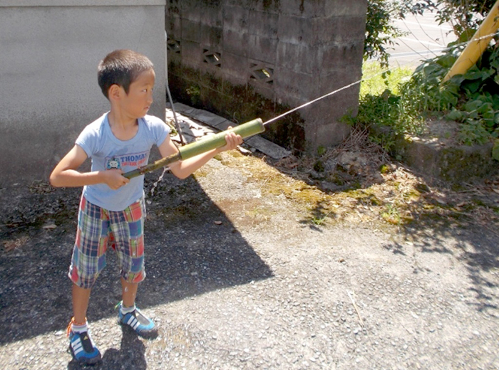 竹水でっぽう作り 0円
