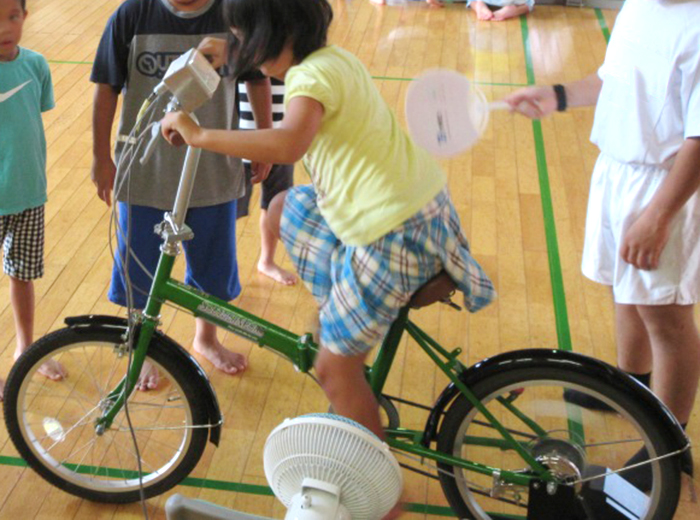 自転車発電体験 0円