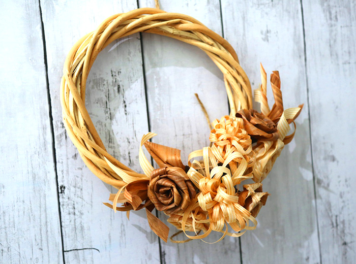 ヒノキのフラワーリース 0円