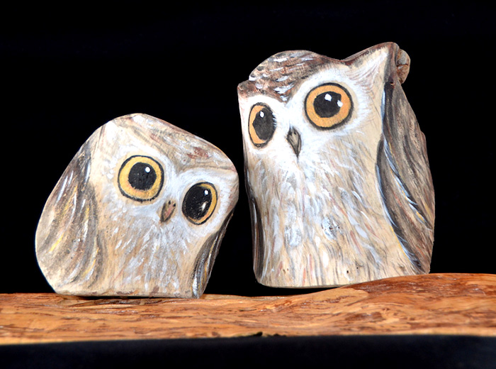 流木にフクロウを描こう 無料