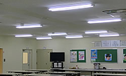 LED照明器具設置状況(食堂)の写真