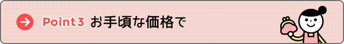 お手頃な価格で