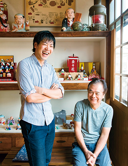 七代目の原田誠さんと長男の翔平さんの写真