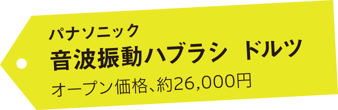 パナソニック 音波振動ハブラシ ドルツ オープン価格、約26,000円