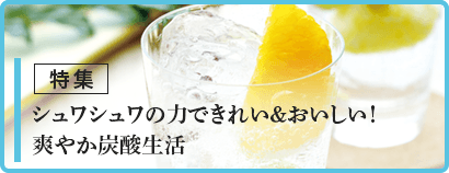 シュワシュワの力できれい&おいしい! 爽やか炭酸生活