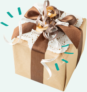 カーリングリボンをプラスした写真