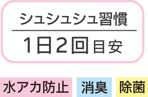 シュシュシュ習慣 １日２回目安 水アカ防止 消臭 除菌