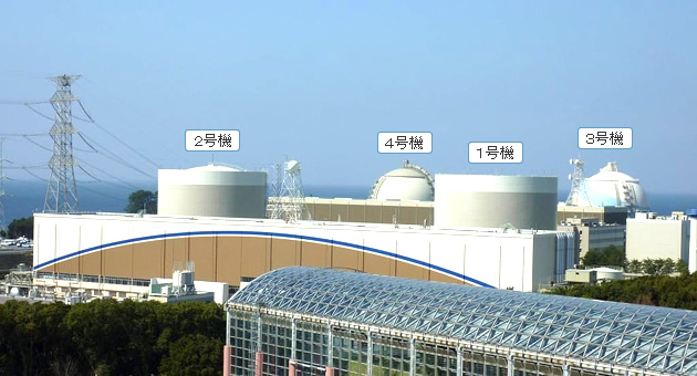 玄海原子力発電所外観の航空写真
