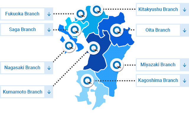 九州の地図