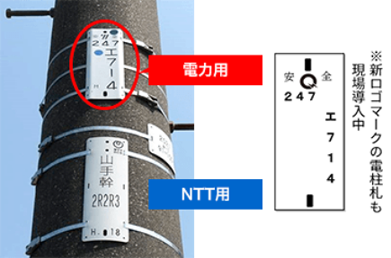 電柱番号の確認方法のイメージ